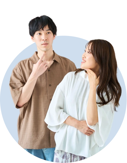 相談するカップル