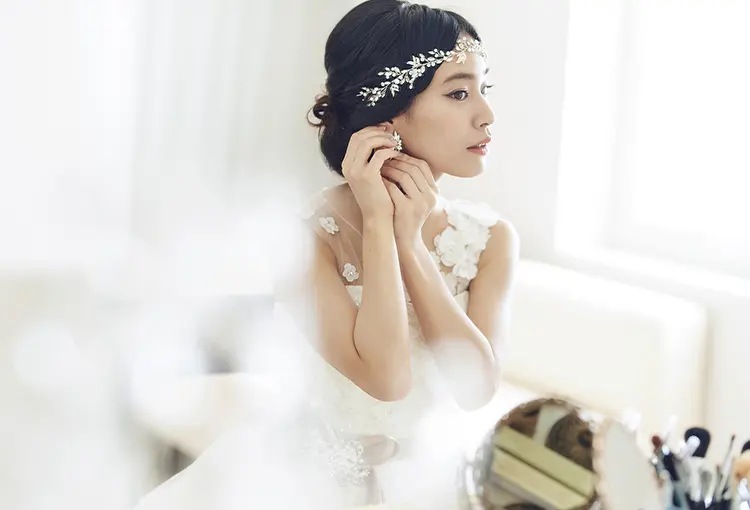 花嫁さま専用のブライズルームで憧れの「花嫁」に