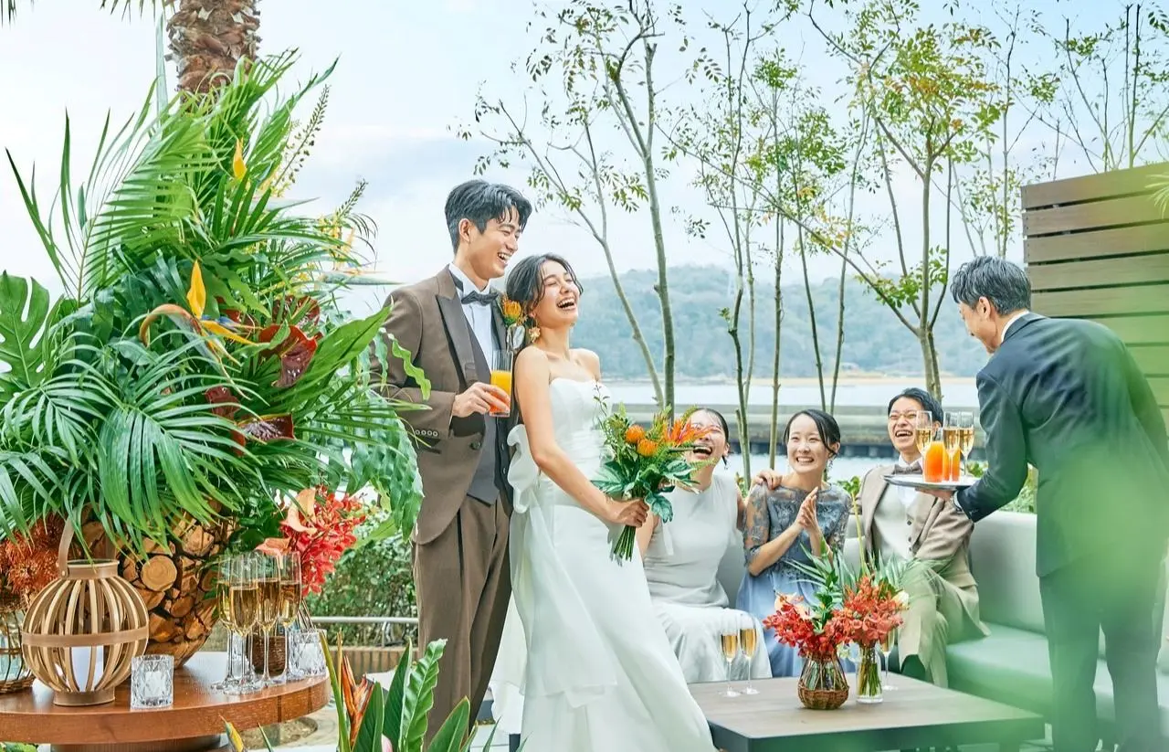 大自然テラスでゲストとアットホームに過ごせる。